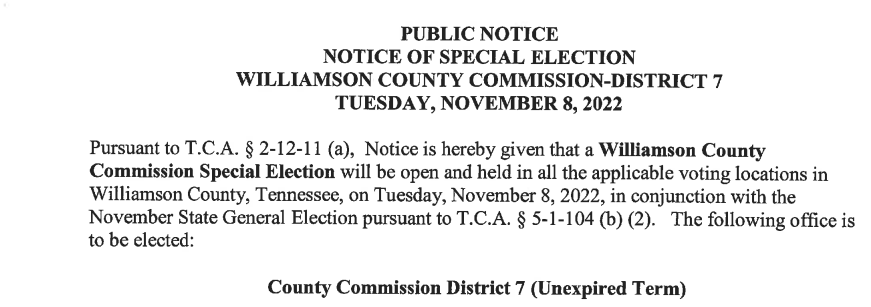 Special Election